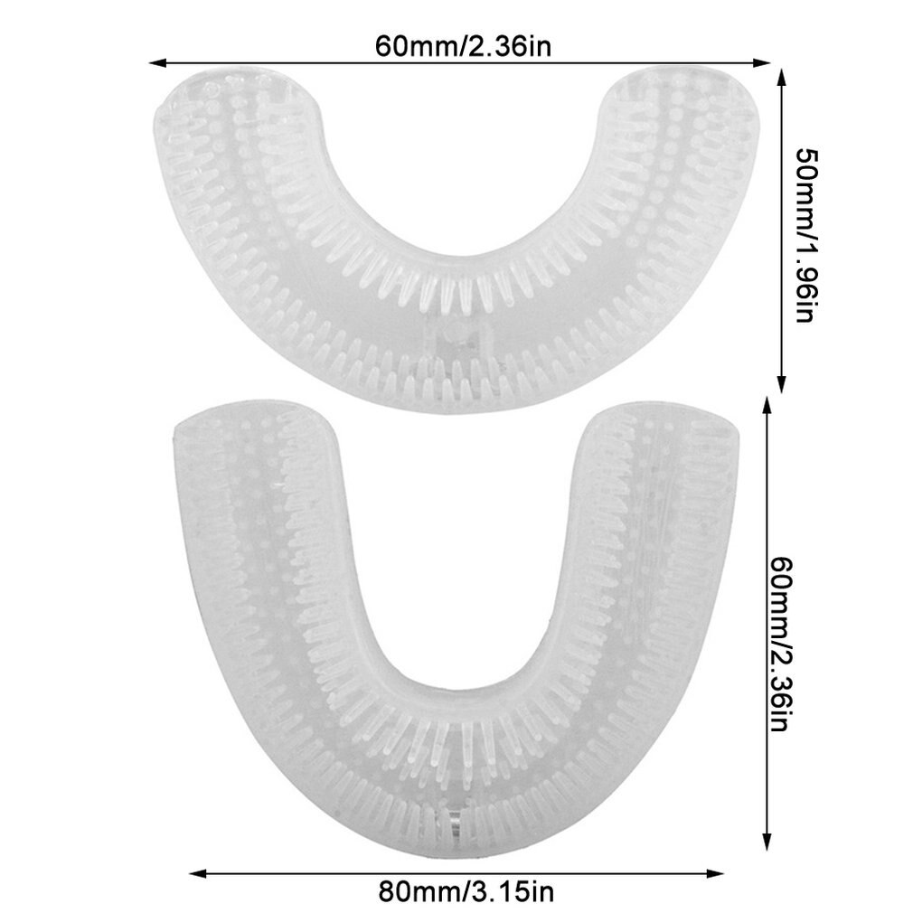 Design impermeabile a forma di U bambini bambini Silicone 360 gradi Sonic spazzolino elettrico automatico denti sbiancamento spazzolino