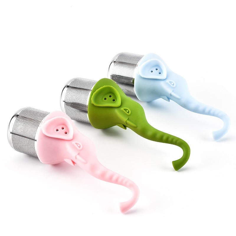 Thee Zetgroep Theepot Filter Leuke Olifant Siliconen Filter Voor Thee & Koffie Kruiden Filter Diffuser Drinkware Keuken Accessoires