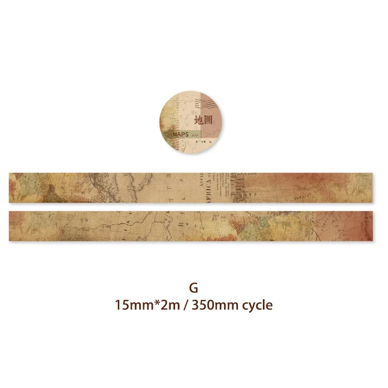 15mm*2m vintage washi-papirtapes retro gammelt papir dekorativt klæbebånd gør-det-selv scrapbooking klistermærke etiket brevpapir: Grøn