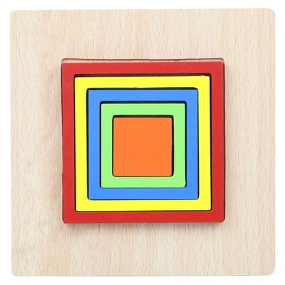 Rompecabezas de madera con formas geométricas coloridas para niños, rompecabezas estéreo para niños, juguete educativo temprano, de entrenamiento en casa: 3