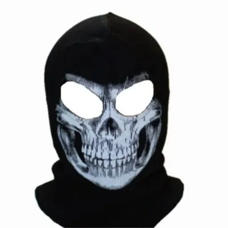 Schwarze Maske Sturmhaube Mützen Hüte Männer Geisterschädel Vollgesicht warm Maske Kapuze Mütze Gorros hombre Casquette Sturmhaube: Grün