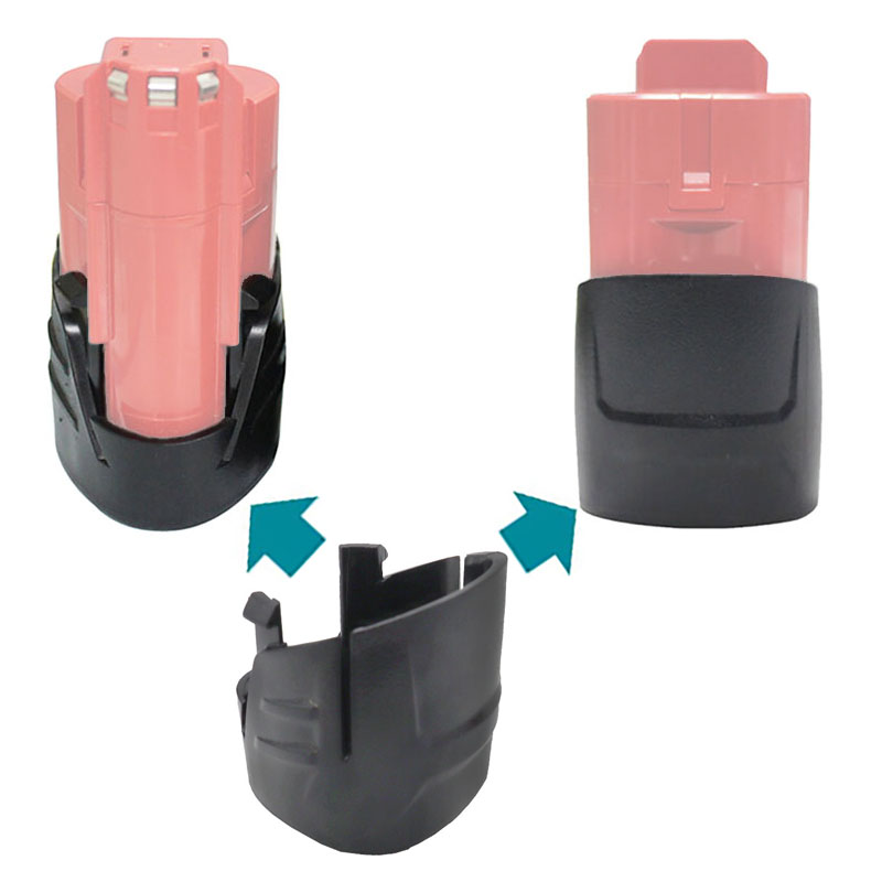 Para batería de iones de litio M12 de 12V, carcasa inferior de plástico, piezas de caja para Milwaukee 48-11-2411, accesorios de batería de iones de litio