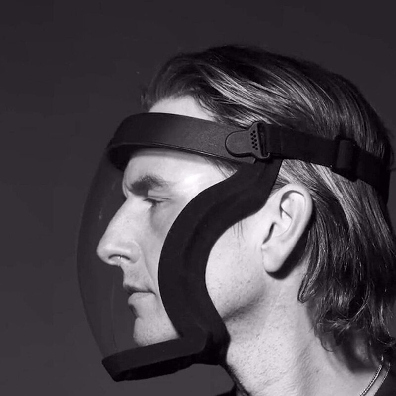 Adult Full Face Detachable Protective Isolation Anti-fog Mask Facial Protection Protective Mask 21×16cm/8.26×6.29inch Dropahip