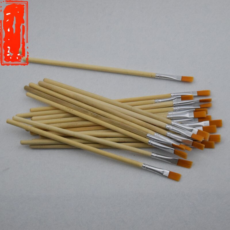 100Pcs Fine Hand single support paint brush set nylon acrylic paints digital brush artist oil paint brush row pen art supplies