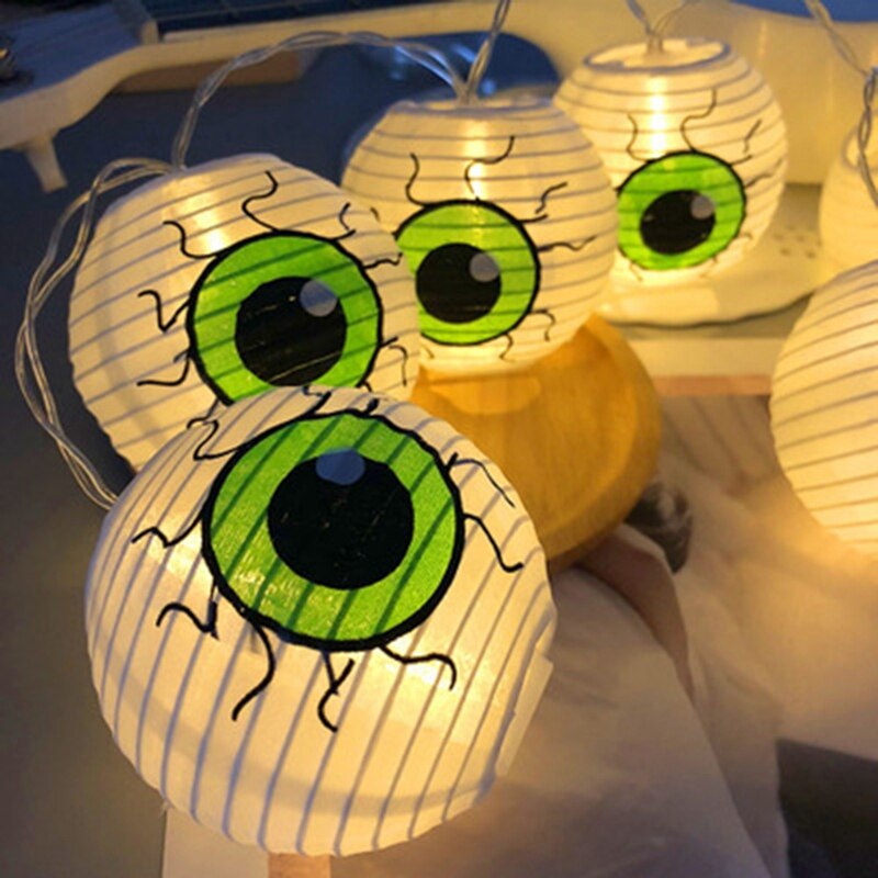 LED Halloween Eyes Glowing Lantern Venue Decoration Props Ghost Festival Decoration Light String