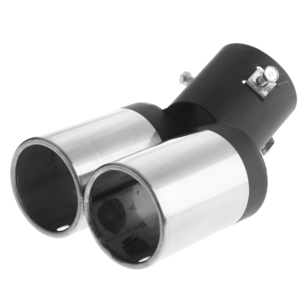 Universal Car Stainless Steel Exhaust Round Double End Muffler Tip Pipe 60mm Grandado