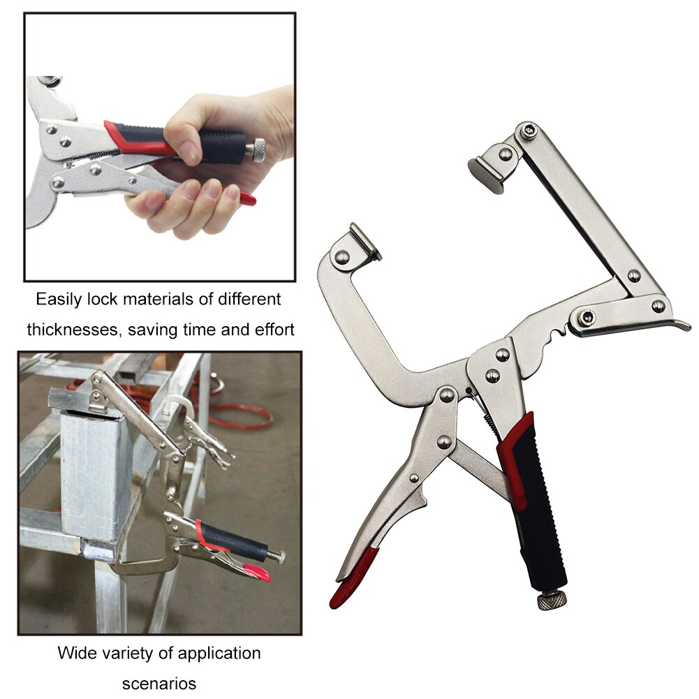 4 Gear Fix Vise Locking C Clamp Welding Clip Woodworking Pliers Locator