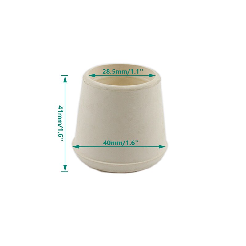 Rubber feet,Chair leg caps,Round Chair Leg Tips Caps,Anti-Slip Black Rubber Table Feet Covers Chair Leg,SoftTouch Rubber Leg Tip: White 28.5mm(16Pcs)