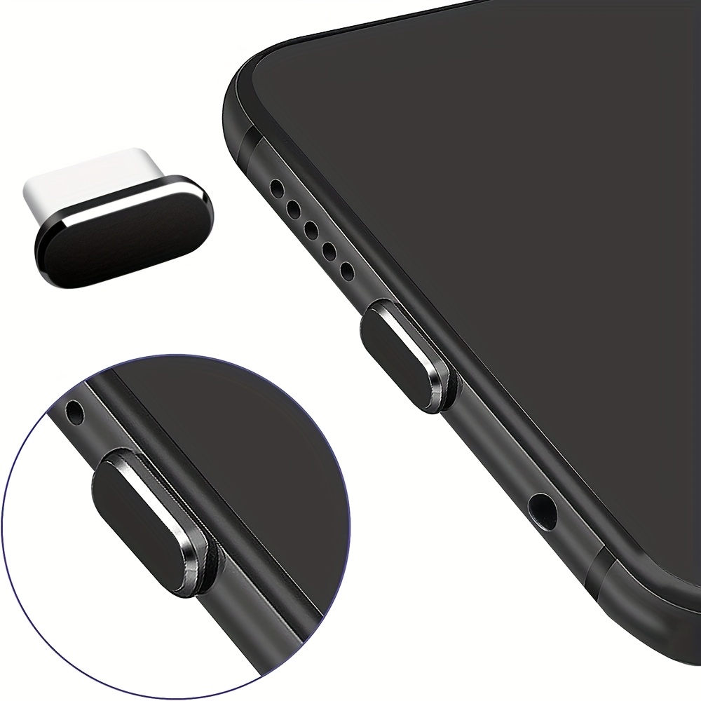 4-delige USB C stofplug, Type C stofplugafdekking Oplaadpoort Beschermhoes, met reinigingsborstel, Geschikt voor Type-C datapoort USB-stofplug Oplaadpoort voor mobiele telefoon