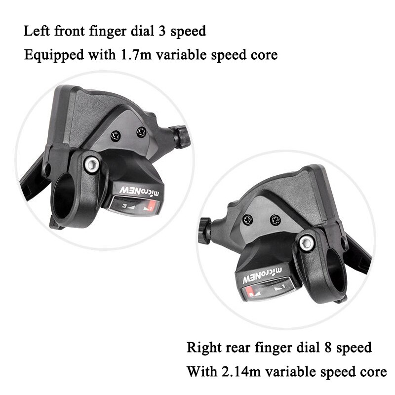 MicroNEW – ensemble de vitesses pour dérailleurs, 3x8, 24 vitesses, 8 S, levier avant, dérailleur, 8 vitesses, Compatible avec Shimano Sram