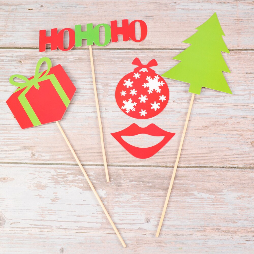 27Pcs DIY Photo Booth Props and Photo Accessories for Atmospheric and Funny Images at Christmas Wedding Birthday Party