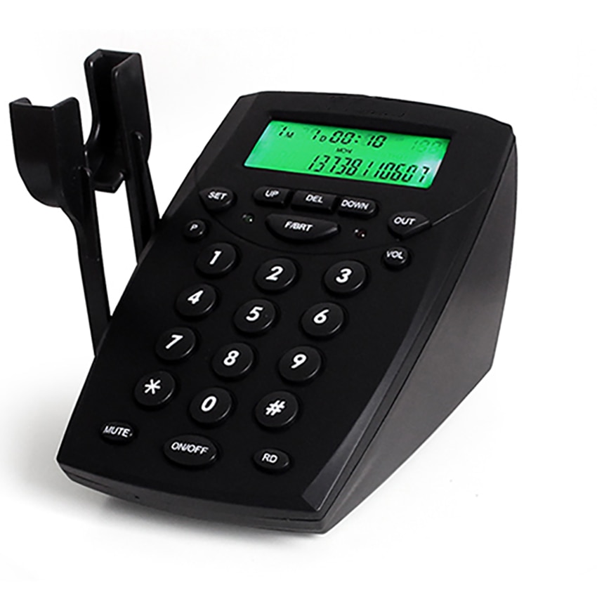 Telefoon Toetsenblok Met Headset Stand, call Center Wijzerplaat Key Pad Telefoon Zwart Snoer Toetsenblok Met Caller Id Voor Home &amp; Business