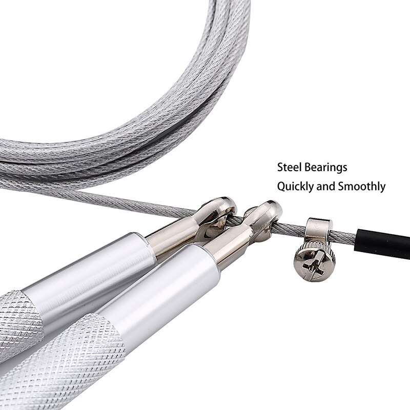 Aluminium Speed Jump Rope Crossfit Fitness Training 3M Adjustable Stainless Steel Wire Home Gym Skipping Ropes