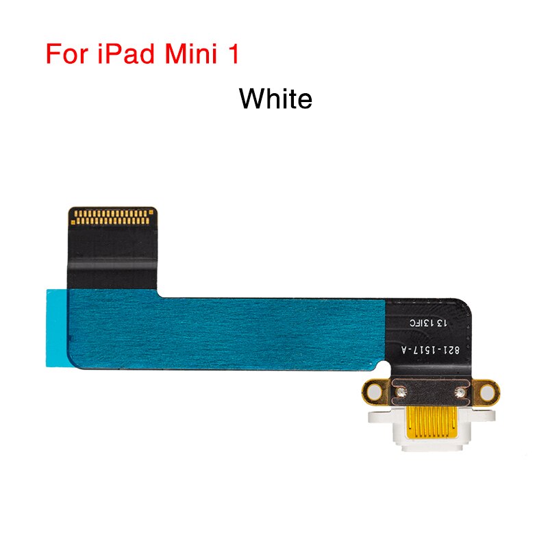 1 pçs doca de carregamento usb para ipad 2 3 4 5 6 ar 1 2 mini 1 2 3 4 pro 9.7 carregador porto de carregamento doca conector usb cabo flexível dados: For iPad Mini1 White