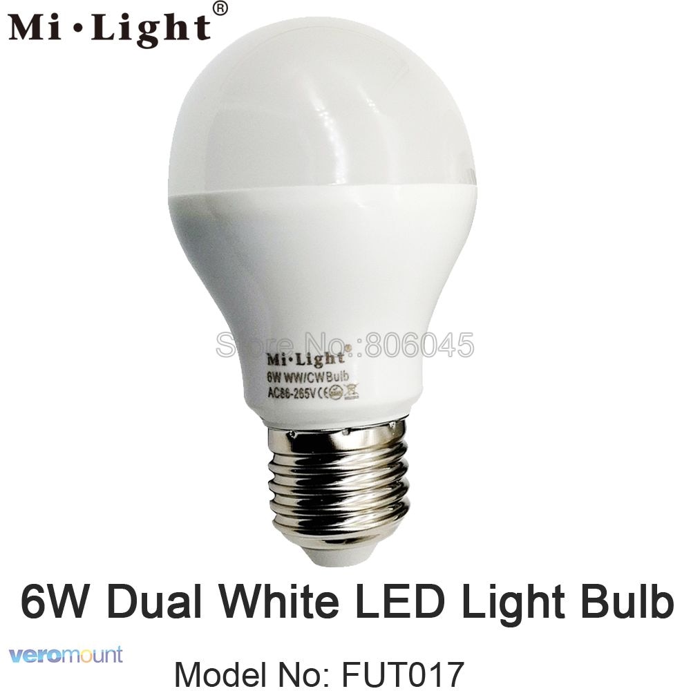 MiLight LED Lamp E27 6W Kleurtemperatuur Verstelbare Smart CT Dual Wit FUT017 Lamp 2.4G Afstandsbediening Android /iOs APP WiFi