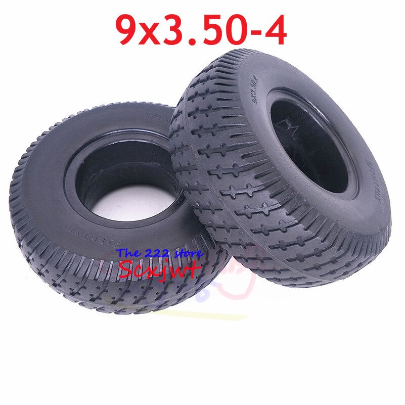 9x3.5-4 No-inflation Solid Tire 9 *3.50-4 Inch Tyre of Electric Small Surfing Four-Wheel Skateboard Beach Car wheel