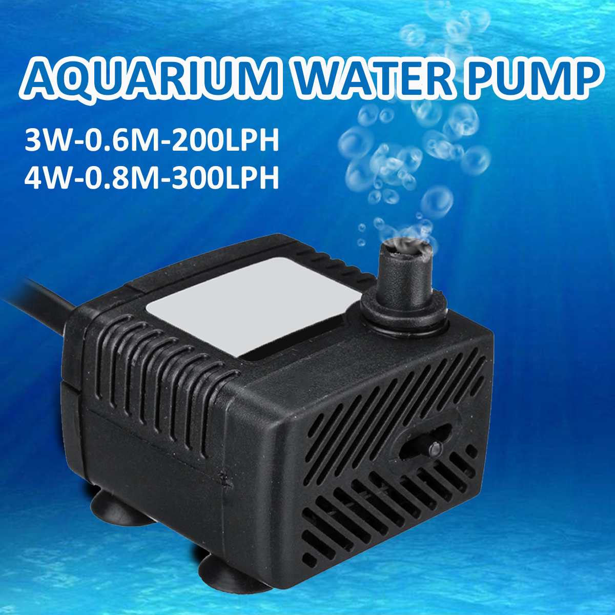 Ac 110v 220v 3w 4w vattentät dränkbar vattenpump akvarium fontän luft fiskdamm tank 1 st