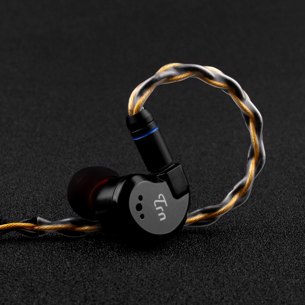 TRN Earphones T1 Gold Silver Mixed plated Upgrade cable 8 Core Headphone wire for V90 V80 V60 V30 V20 V10 C10 ZST T2 S2 BQ3 NO.3