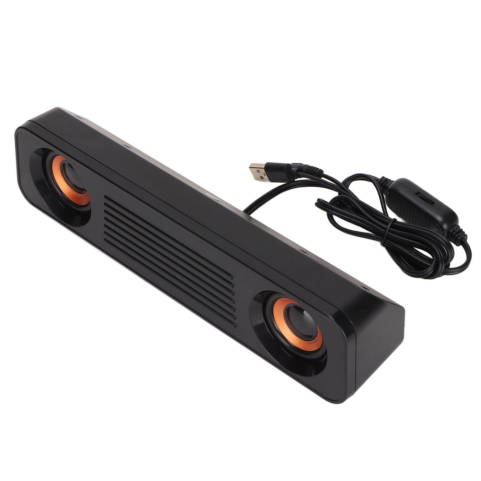 Caixa de som longa hi-fi com som surround, 3.5mm plugs, design requintado, portátil e com fio, para tv e computador.