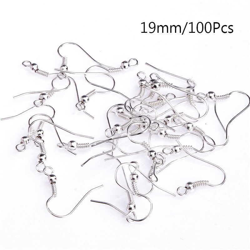 100Pcs Rvs Oorbel Haak Oor Draad Haak Bevindingen Voor Diy Sieraden Bevindingen Maken Oorbel Accessoires: Default Title