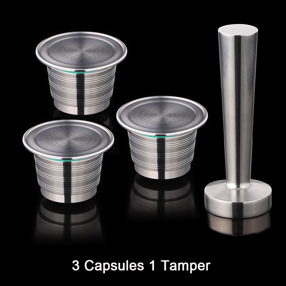 Nachfüllbar Nespresso Kaffee Kapseln Manipulationen einstellen wiederverwendbar Edelstahl Espresso Schote Filter Wiederaufladbare Nespresso Kaffee Werkzeug: 3 Kapsel 1 manipulieren