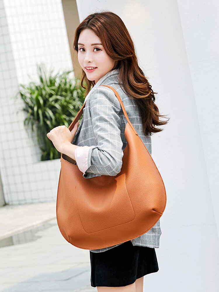 Vegan Lederen Hobo Tas Handgemaakte Geweven Casual Vrouwelijke Handtas Grote Capaciteit Patchwork Rits Vrouwen Schoudertassen