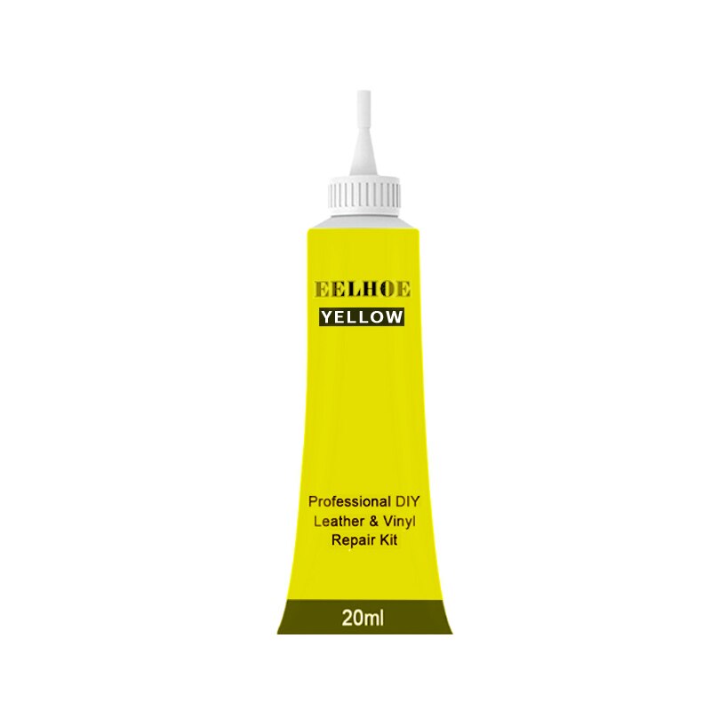 kit per la cura dell'auto pelle liquida strumento per la riparazione della pelle sedile automatico divano cappotti fori graffi crepes restauro per scarpa per auto: Yelow-20ml