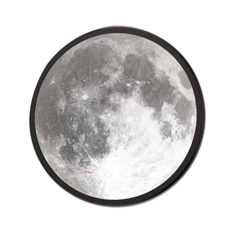 Moon Mirror Lamp Round Moonlight Wall Decor Bedside Lamp Bedroom Bathroom Home Room Decoration Small Night Light: Default Title