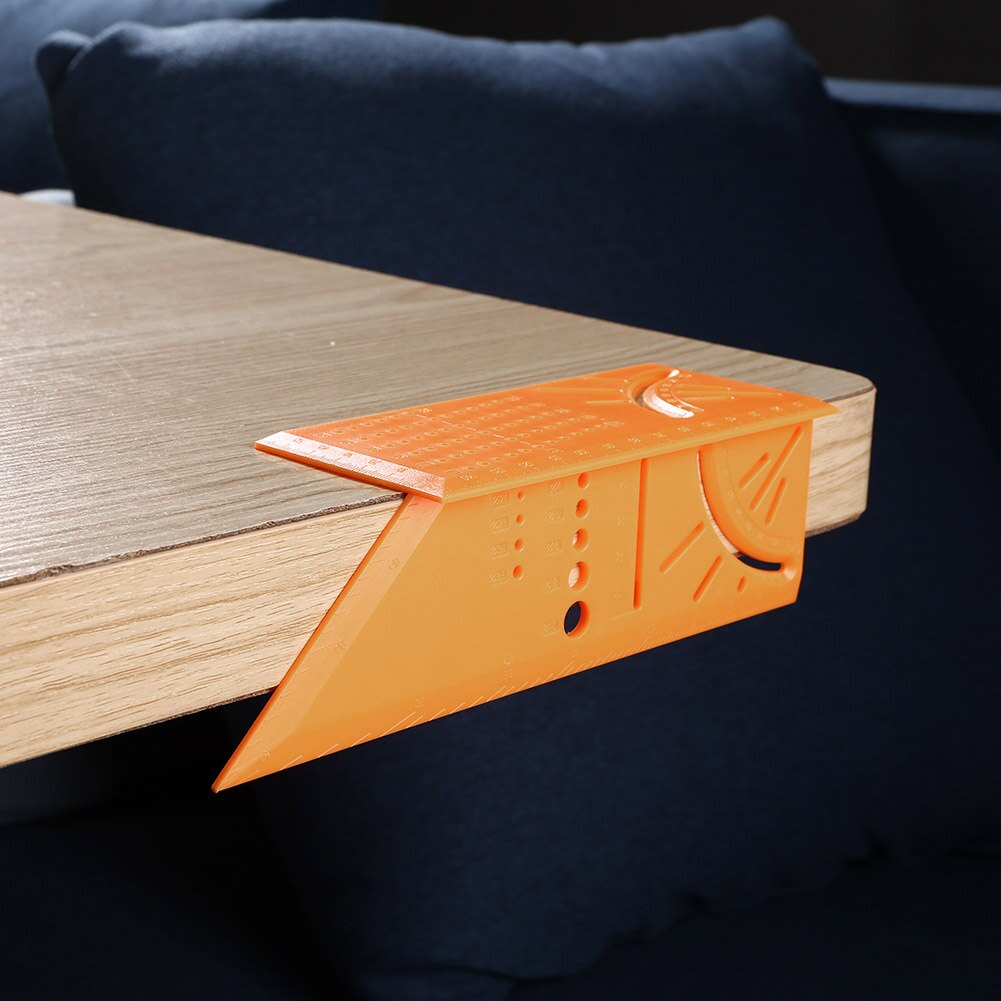 Aluminum Alloy Carpenter Marking Miter Gauge Angle Bevel Dovetail Template Drill Guide Horizontal Angle Woodworking Scribe Tool