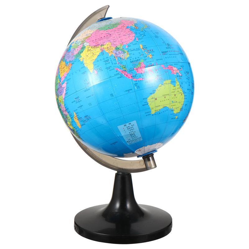 1pc Educational World Globe With Stand Adults Desktop Geographic Globes Research On High Definition Standard Geography Teaching