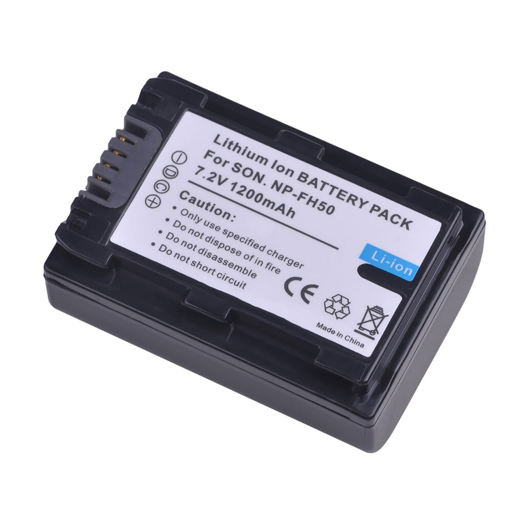 Batería NPFH50 de NP-FH50 para Sony NP-FH30, NP-FH40, NP-FH50, NP-FH70, NP-FH100, HX100V, HX200, HX200V, DSC-HX1, A290, A330, 2 uds.