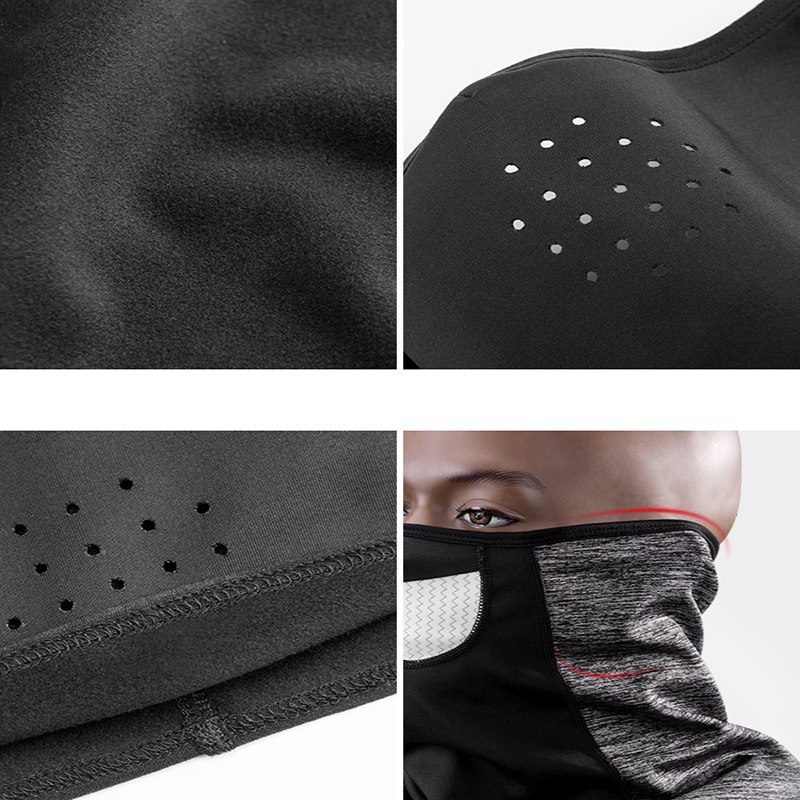 Rockbros máscara facial de esqui, máscara de inverno com lã térmica e respirável para ciclismo, corrida, snowboard, motociclismo e esqui