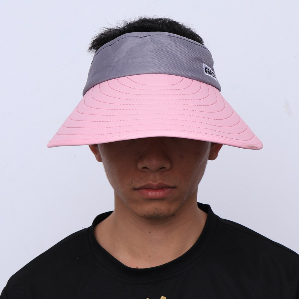 Sports Tennis Cap Summer Outdoor Cap Folding Hat All-matching Cap for Men (White Hat and Black)