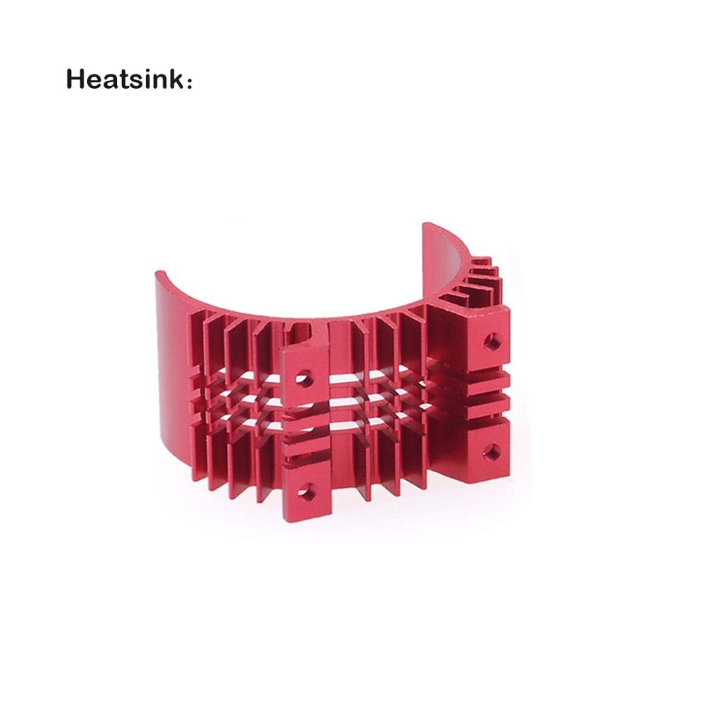 SURPASS HOBBY RC Motor Cooling Fan W/ Heatsink for 1/10 1/8 RC Car 540 550 3650 3660 3670 Motor ESC Cooling Fast RC Car Part: Red Heatsink