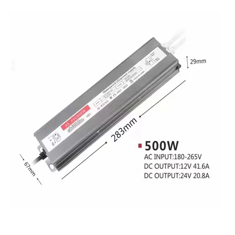 LED-Lampenbeleuchtungstransformatoren AC180-265V zu DC12V DC24V100W200W400W600W Wasserdichte IP67-Versorgungsbeleuchtung Aluminiumtransformatoren: Grün / 230V