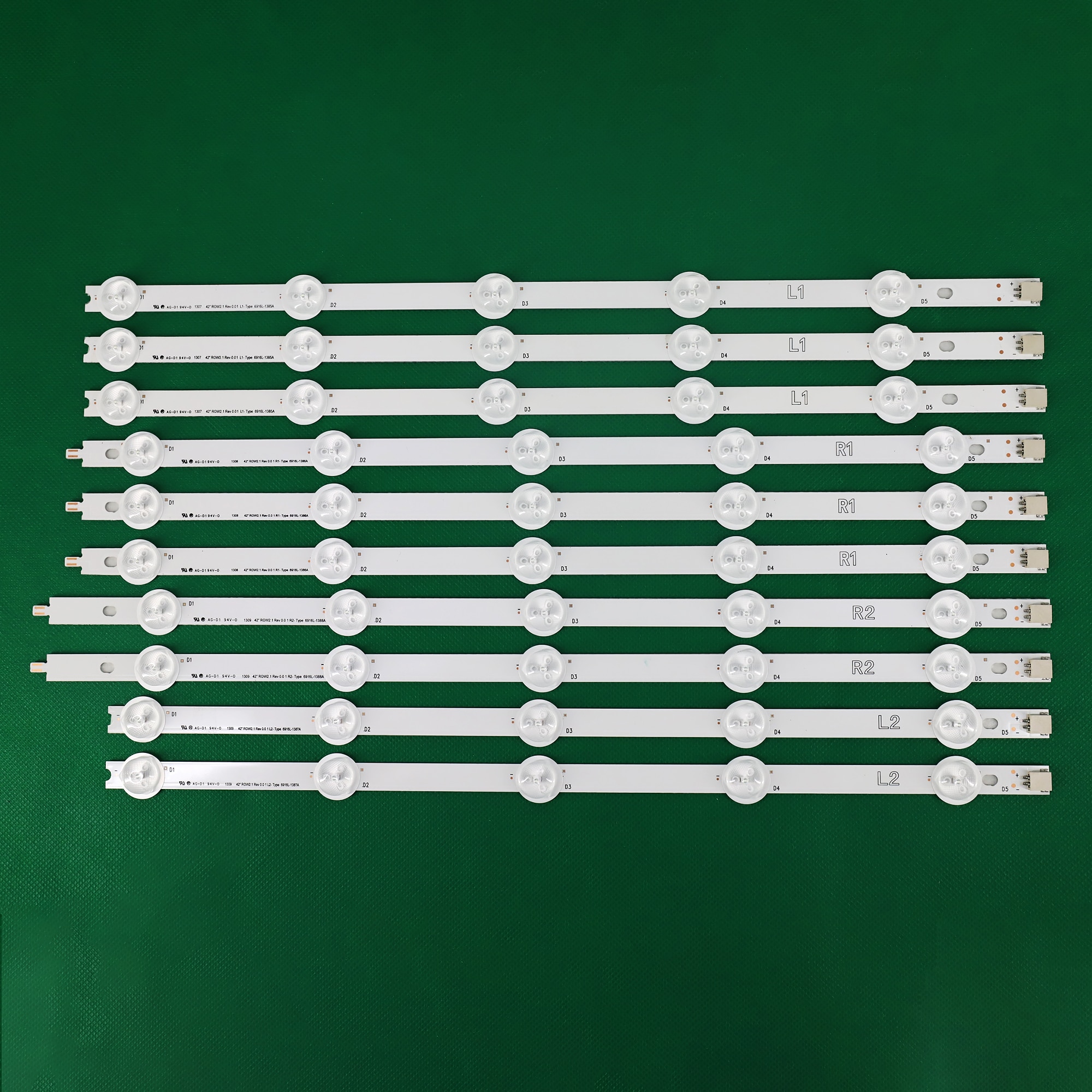Barre de rétroéclairage LED, 10 pièces/lot, pour 42 "ROW2.1 REV0.0 6916L-1412A//1413A/1414A/1415A,6916L-1214A/1215A/1216A/1217A