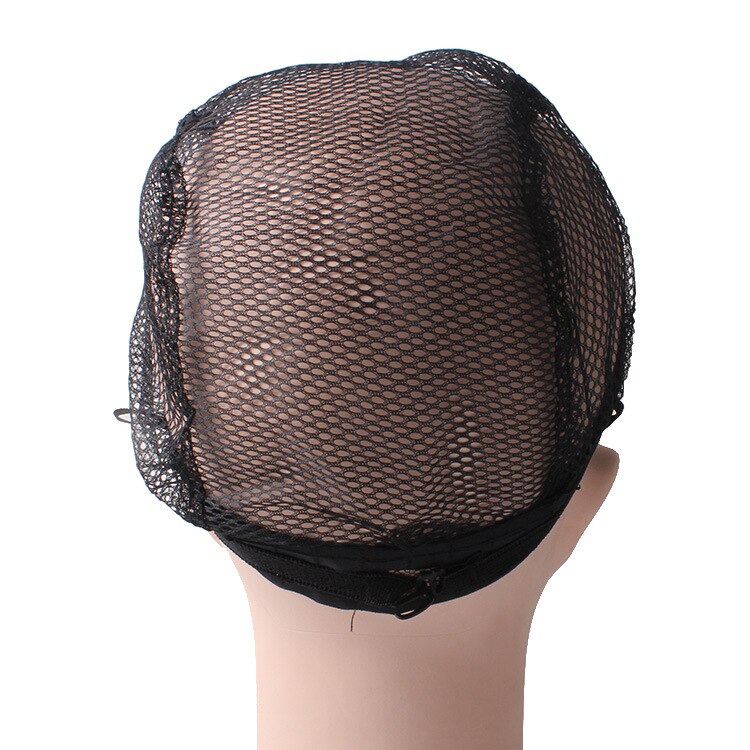 Gorro de red de nailon para hacer pelucas, con correa de red elástica ajustable en la parte trasera, para pelucas de encaje, negro, Rubio, dos colores, 10 Uds.