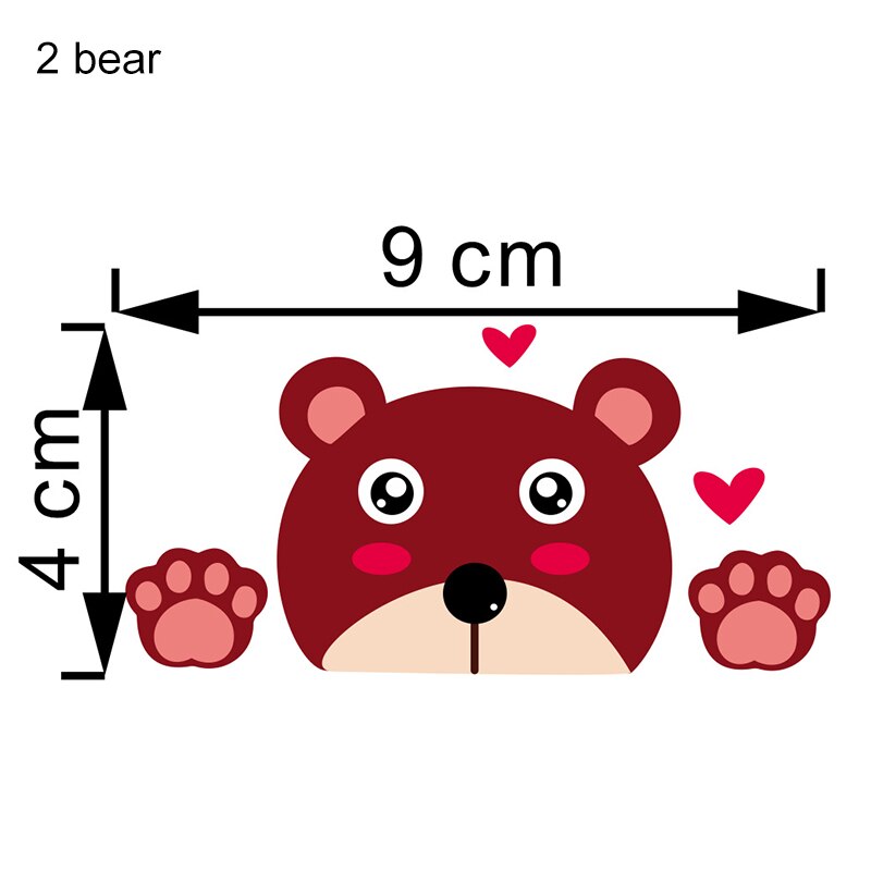 1Pcs Cute Animals Wall Stickers Waterproof Kids Rooms Accessories Wallpaper PVC Removable Home Decor Switch Sticker: 2 bear
