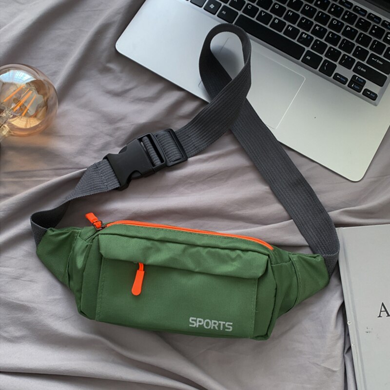 Vrouwen Sport En Vrijetijdsbesteding Mode Trend Oxford Materiaal Taille Packs Portemonnee Telefoon Opslag Kleine Messenger Schoudertassen: Green