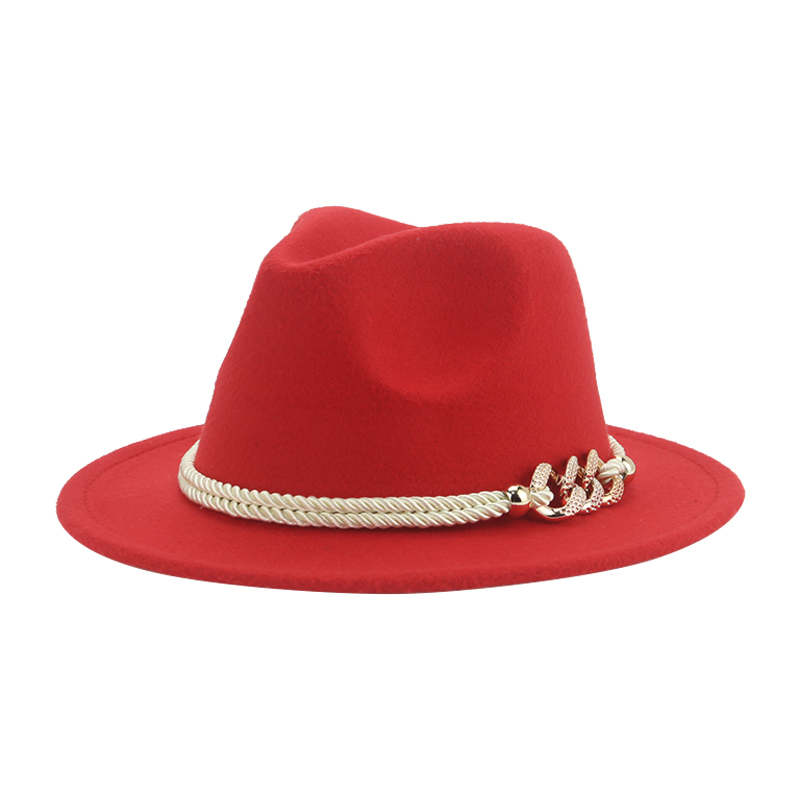 chapeau femme bonnet casquette chapeau homme Chapeau Fedoras pour filles et garçons, taille 52cm, 54cm, couleur unie, petites casquettes Jazz Panama, ceinture, robe formelle d'extérieur,: red