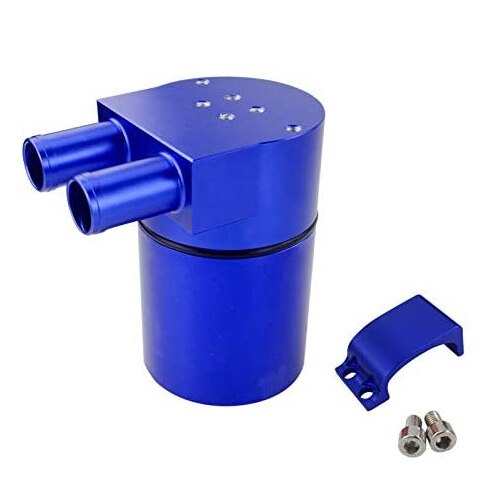 Car Oil Catch Can Kit Reservoir Fuel Tank 19mm for BMW N54 Engines for E90 E92 E93 E60: BLUE