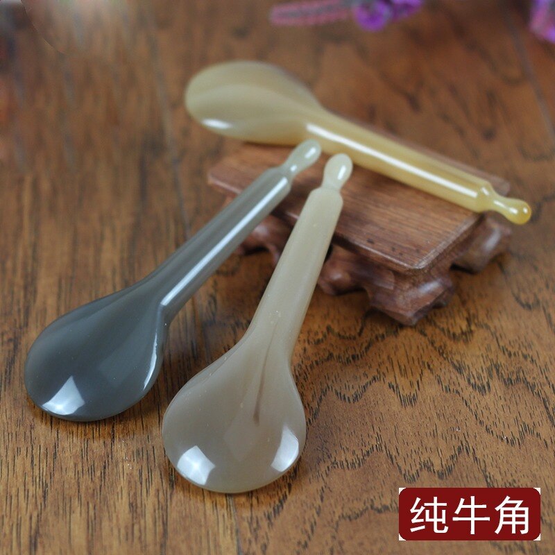 White Ox Horn Massage Stick Board Gua Sha Scrapping Acupuncture Massager Bar Wand For Face Eye Natural Massage Beauty Supplies