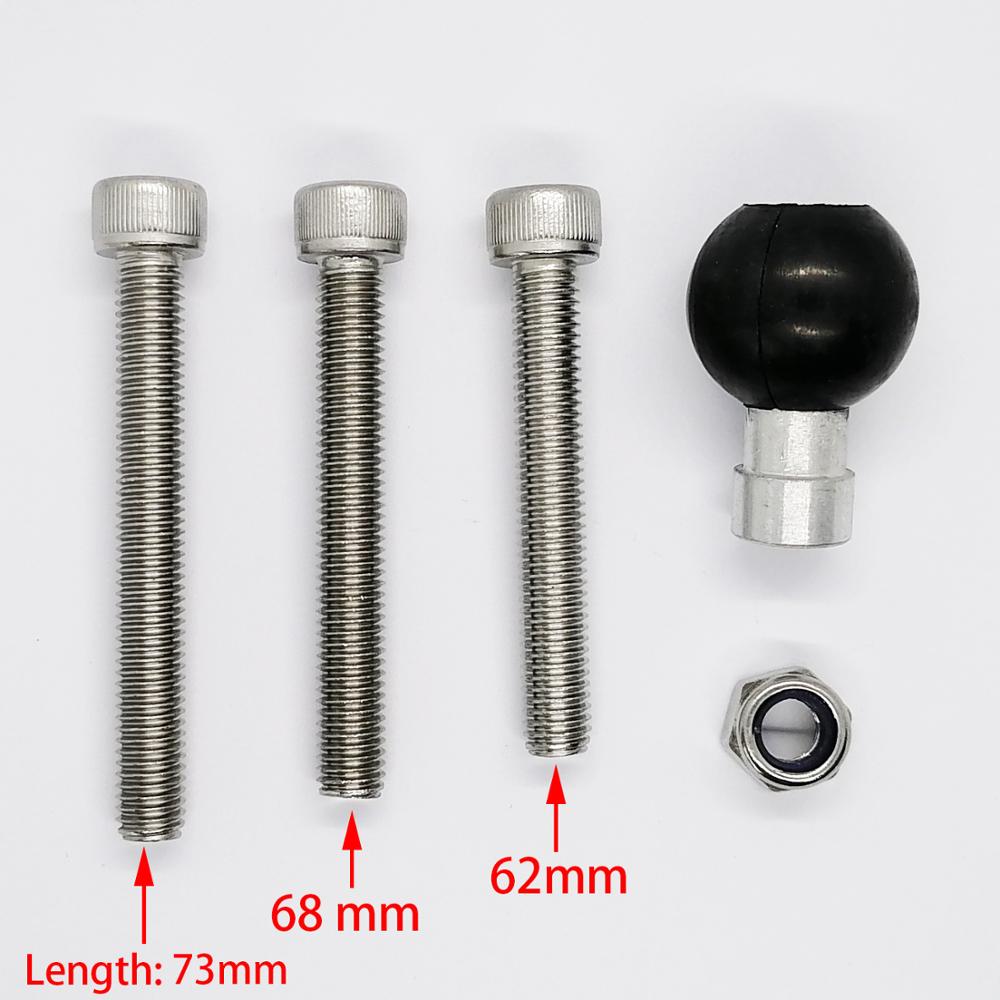 Base de serrage de guidon de moto avec vis M8 avec boule de 1 pouce