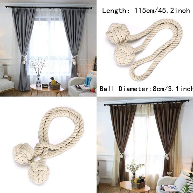 2Stck Vorhang Quasten Vorhang Seil Vorhang Raffhalter Vorhang Zubehör Seil Quasten Befestigungs Quaste Fenster Dekoration