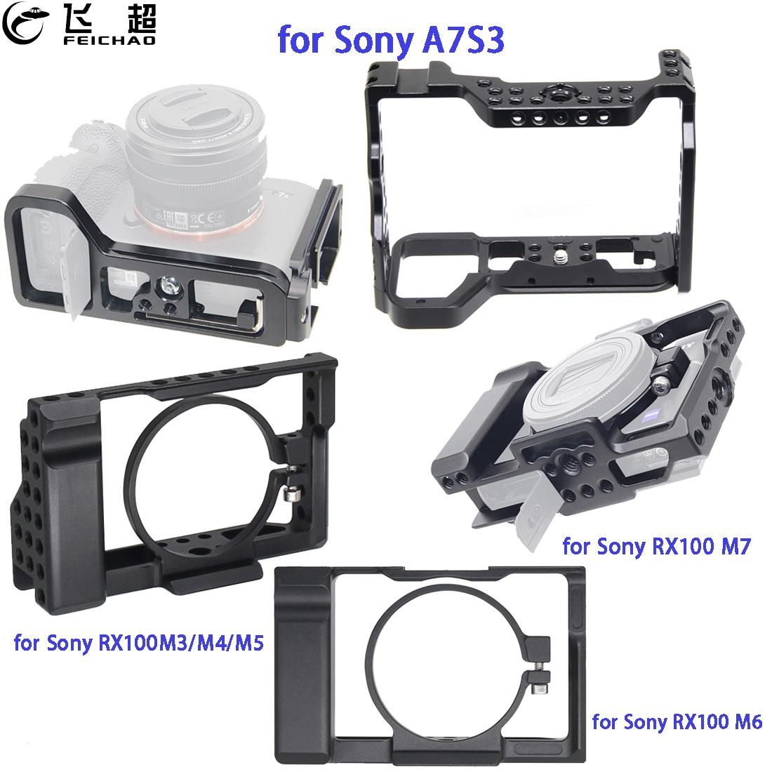 Voor Sony Alpha A7S3 Camera Kooi A7SIII Rig Quick Release L Plate Hand Grip Bracket Voor RX100 RX100 M3 M4 m5 M6 M7 Stabilizer Rig