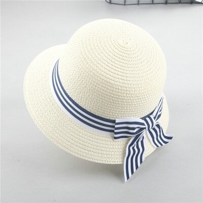 Suogry sommer hat kasket børn åndbar hat stråhat børn dreng piger hatte udendørs strand solhat dragt til 2-6 år gammel: Hvid