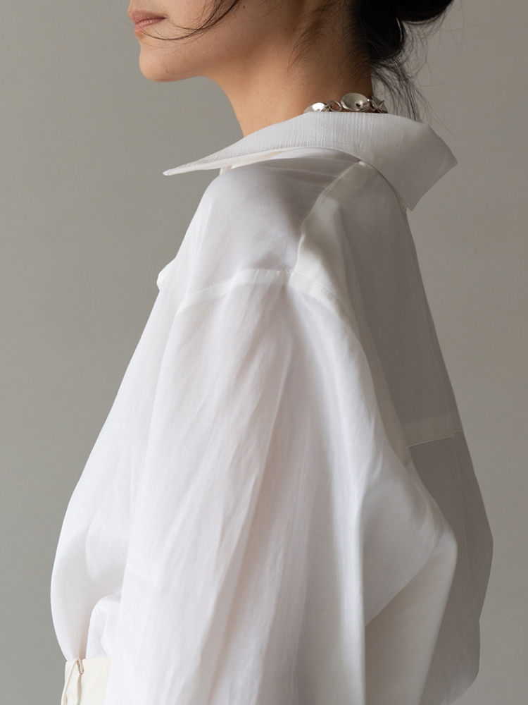 Spring Cotton Long Sleeved White Shirt Women Simple Blouse Office Ladies Lapel Casual Loose Tops Cardigan