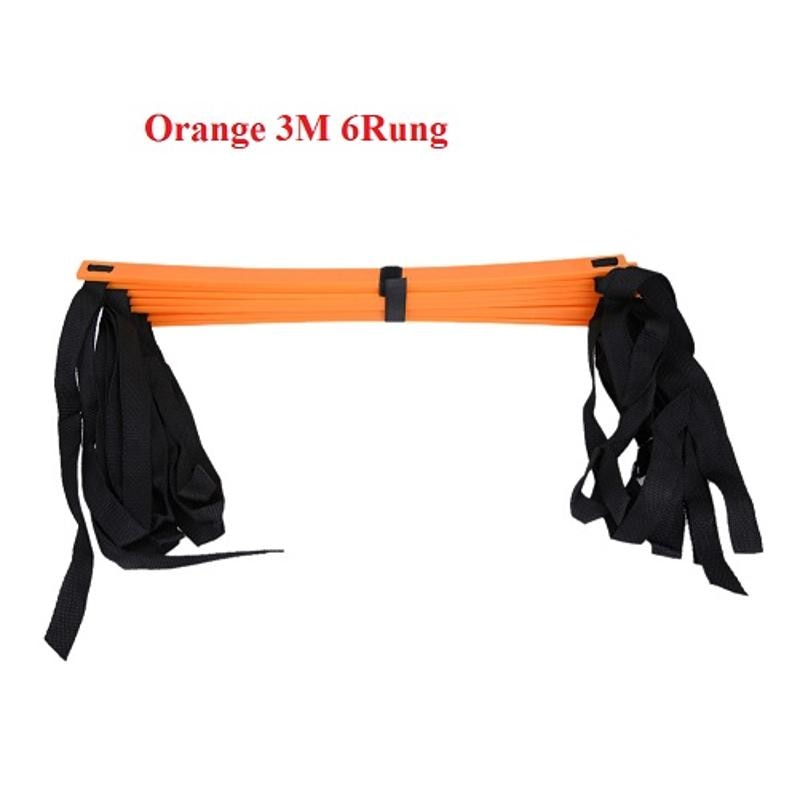 6/7/8/12/14 sprosse Nylon Riemen Agilität Leiter Treppen FußBall FußBall Geschwindigkeit Sport treppe Leiter Sport Ausrügestochen: Orange 3M 6Sprosse