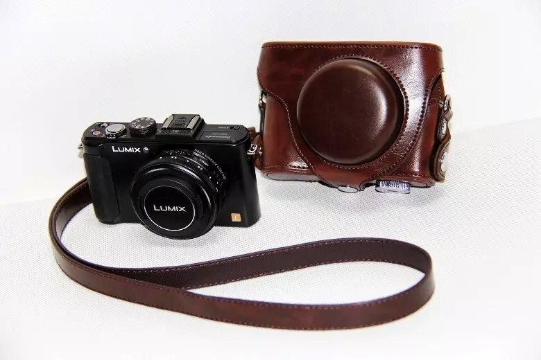 Étui de protection pour appareil photo Panasonic Lumix DMC LX5 LX7 LX3, housse de protection café,