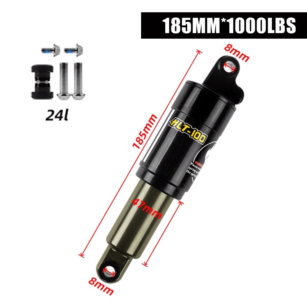 Mountain Bike Bicycle MTB Air Rear Shock Bicycle Hydraulic Spring Shock Absorber Electric Vehicle Snowmobile Mountain Absorber: 185mm